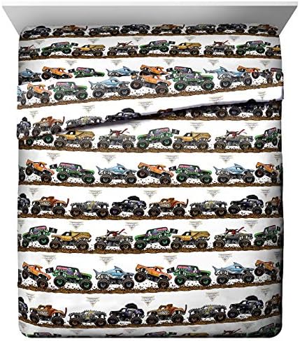 Jay Franco Monster Jam Tracks Queen Sheet Set