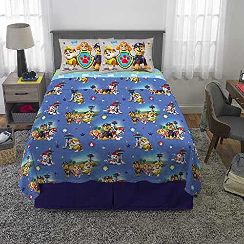 Paw Patrol Kids Bedding Sheet Set Soft Microfiber Full Bed arking