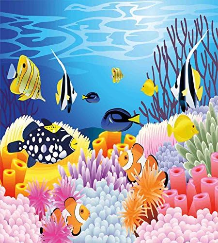 Eco-Friendly Fish Duvet Cover Set with Coral Reefs