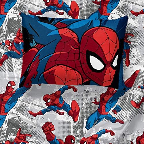 Marvel Spiderman Burst Twin Bed Set Twin Comforter Sheet Set