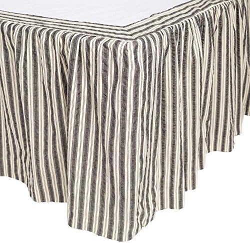 VHC Brands Farmhouse Ashmont Grey Bedding Twin Skirt 39x76x16 Cotton
