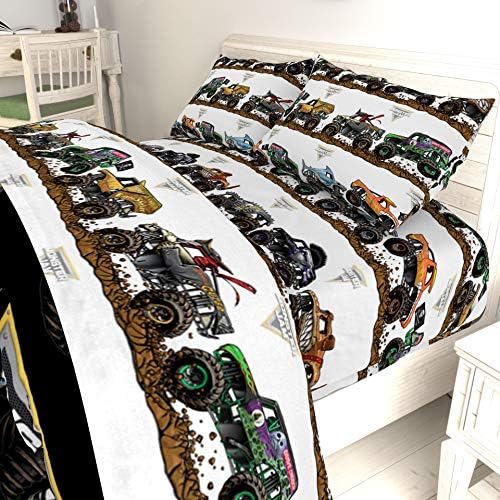 Jay Franco Monster Jam Tracks Queen Sheet Set