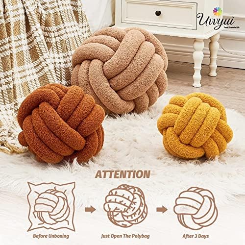 Uvvyui Knot Pillow Ball 11-Inch Khaki