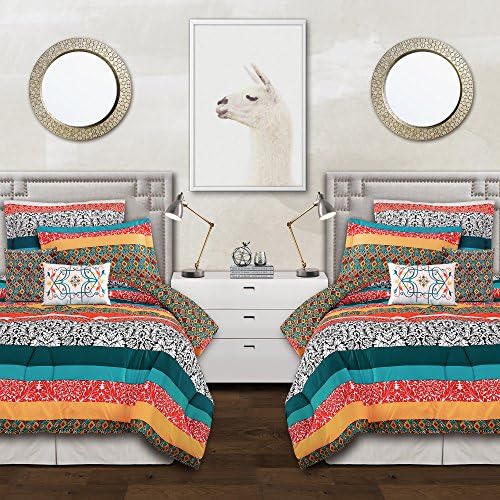 Lush Decor Boho Stripped Bohemian Comforter Set