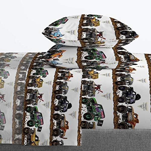 Jay Franco Monster Jam Tracks Queen Sheet Set