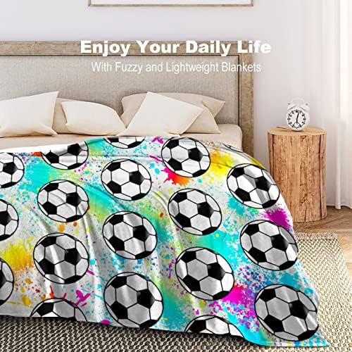 Perfect for Soccer More Lightweight and Cozy 50x40 Flannel Throw Blanket