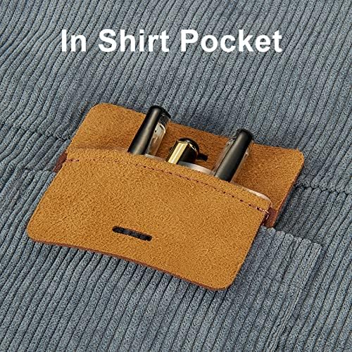3-Piece Leather Pen Protector Pouch for Men - Pennies and Notes