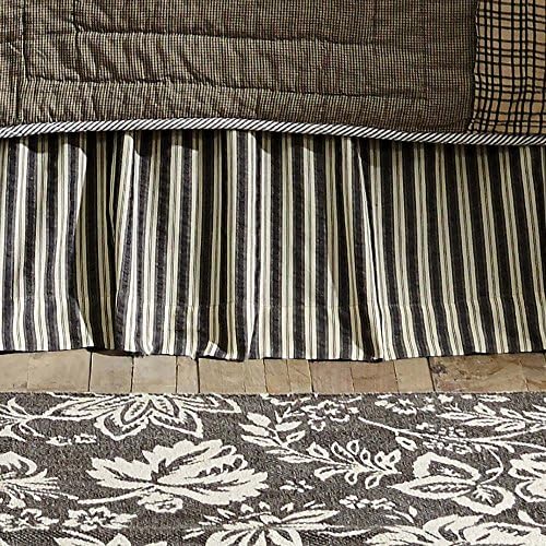 VHC Brands Farmhouse Ashmont Grey Bedding Twin Skirt 39x76x16 Cotton