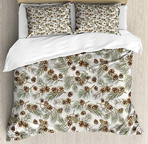 Lunarable Pinecone Duvet Cover Set Looking Good