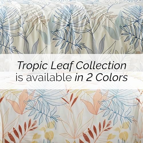Southshore Fine Living Tropic Leaf Premium Duvet Cover Set KingCalif King