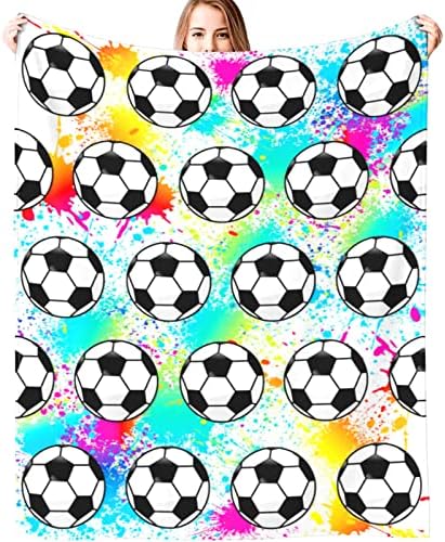 Perfect for Soccer More Lightweight and Cozy 50x40 Flannel Throw Blanket